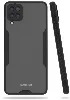 Samsung Galaxy A12 Kılıf Kamera Lens Korumalı Arkası Şeffaf Silikon Kapak - Siyah