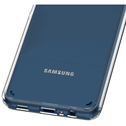 Samsung Galaxy A12 Kılıf Korumalı Kenarları Silikon Arkası Sert Coss Kapak - Şeffaf