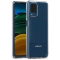 Samsung Galaxy A12 Kılıf Korumalı Kenarları Silikon Arkası Sert Coss Kapak  - Şeffaf