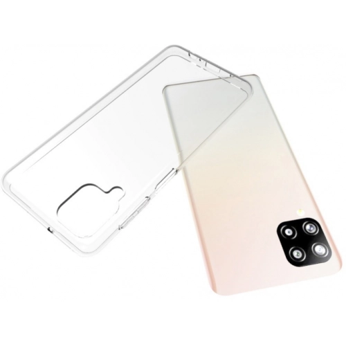 Samsung Galaxy A12 Kılıf Kamera Korumalı Esnek Silikon Kapak - Şeffaf