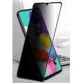 Samsung Galaxy A12 Kırılmaz Cam 5D Ekran Koruyucu Karartmalı Hayalet Cam Privacy Tam Kapatan - Siyah
