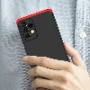 Samsung Galaxy A13 4G Kılıf 3 Parçalı 360 Tam Korumalı Rubber AYS Kapak - Kırmızı