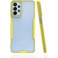 Samsung Galaxy A13 4G Kılıf Renkli Silikon Kamera Lens Korumalı Şeffaf Parfe Kapak - Sarı