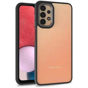 Samsung Galaxy A13 5G Kılıf Electro Silikon Renkli Flora Kapak - Siyah