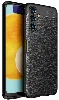 Samsung Galaxy A04s Kılıf Deri Görünümlü Parmak İzi Bırakmaz Niss Silikon - Siyah