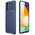 Samsung Galaxy A13 5G Kılıf Silikon Parmak İzi Bırakmayan Karbon Soft Negro Kapak - Lacivert