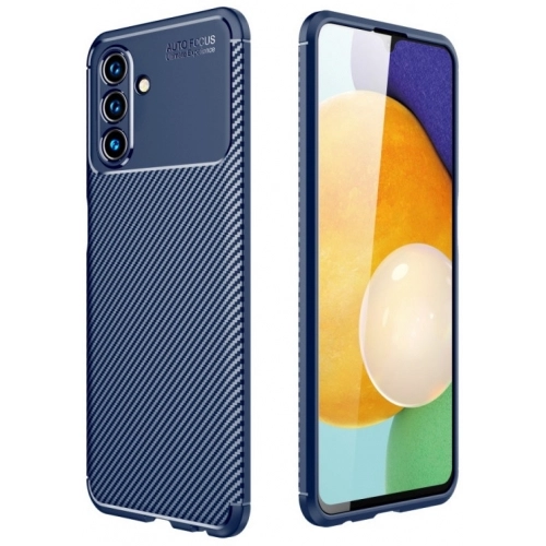 Samsung Galaxy A13 5G Kılıf Silikon Parmak İzi Bırakmayan Karbon Soft Negro Kapak - Lacivert