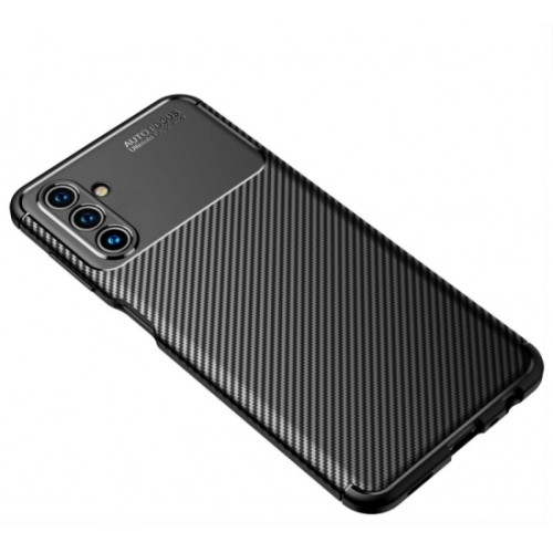 Samsung Galaxy A04s Kılıf Silikon Parmak İzi Bırakmayan Karbon Soft Negro Kapak - Siyah
