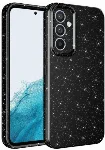 Samsung Galaxy A14 Kılıf Kamera Korumalı Simli Lüks Zore Koton Kapak - Siyah