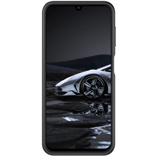 Samsung Galaxy A14 Kılıf Deri Görünümlü Lüks Parmak İzi Bırakmaz Niss Silikon Kapak - Siyah