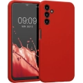 Samsung Galaxy A14 Kılıf İnce Soft Mat Renkli Esnek Silikon Kapak - Kırmızı