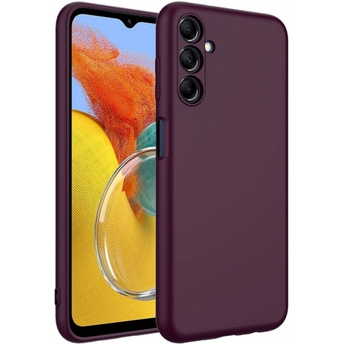 Samsung Galaxy A15 Kılıf İçi Kadife Mat Mara Lansman Silikon Kapak  - Koyu Mor