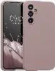 Samsung Galaxy A15 Kılıf İnce Mat Esnek Silikon - Rose Gold