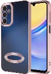 Samsung Galaxy A15 Kılıf Kamera Korumalı Silikon Logo Açık Omega Kapak - Rose Gold