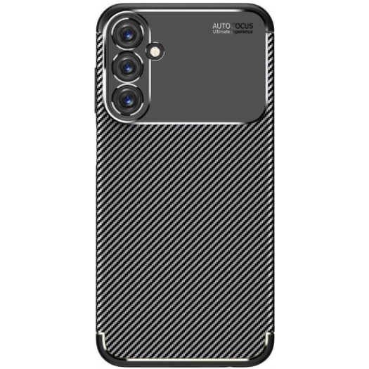 Samsung Galaxy A15 Kılıf Silikon Parmak İzi Bırakmayan Karbon Soft Negro Kapak - Siyah