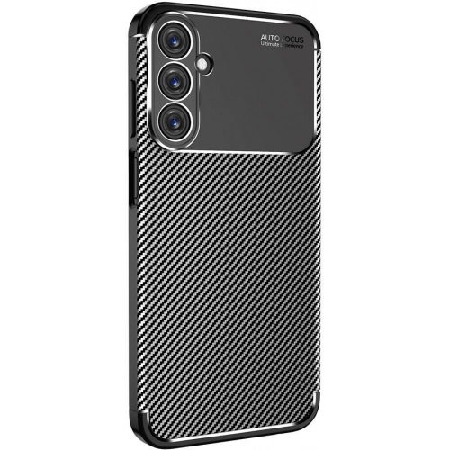 Samsung Galaxy A15 Kılıf Silikon Parmak İzi Bırakmayan Karbon Soft Negro Kapak - Siyah