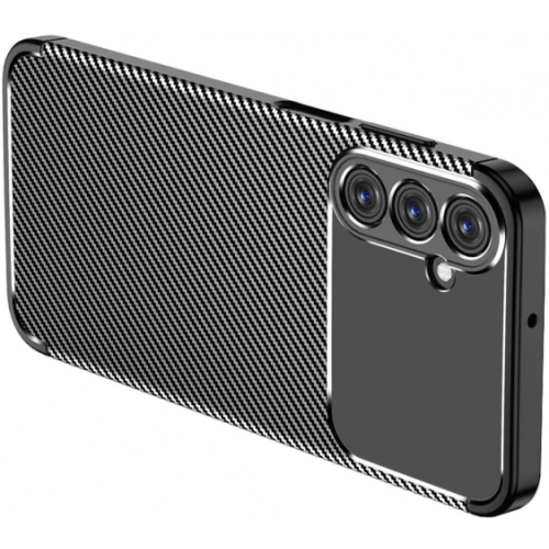 Samsung Galaxy A15 Kılıf Silikon Parmak İzi Bırakmayan Karbon Soft Negro Kapak - Siyah