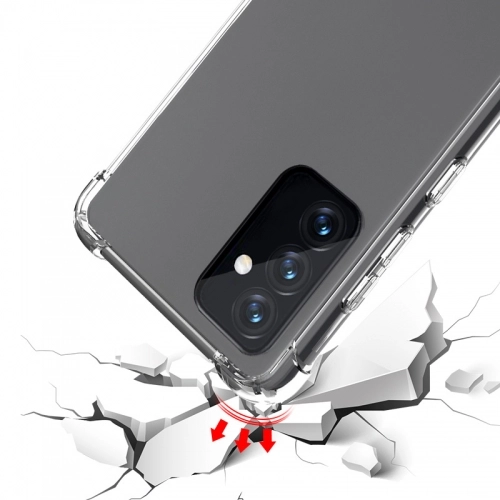 Samsung Galaxy A15 Kılıf Silikon Köşe Korumalı Airbag Darbe Emici Kapak - Şeffaf