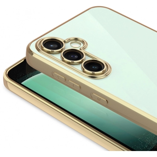 Samsung Galaxy A16 Kılıf Kamera Lens Korumalı Şeffaf Renkli Logo Gösteren Parlak Kapak - Gümüş