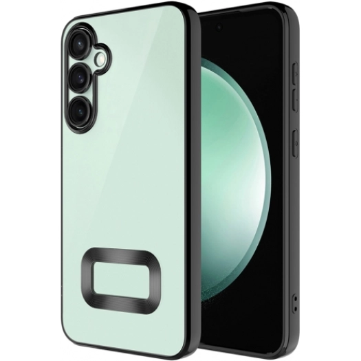 Samsung Galaxy A16 Kılıf Kamera Lens Korumalı Şeffaf Renkli Logo Gösteren Parlak Kapak - Siyah