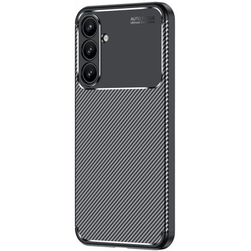 Samsung Galaxy A16 Kılıf Silikon Parmak İzi Bırakmayan Karbon Soft Negro Kapak - Siyah