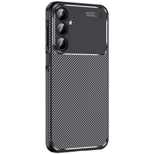 Samsung Galaxy A16 Kılıf Silikon Parmak İzi Bırakmayan Karbon Soft Negro Kapak - Siyah