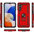 Samsung Galaxy A16 Kılıf Silikon Zırhlı Standlı Yüzüklü Mıknatıslı Tank Kapak - Kırmızı