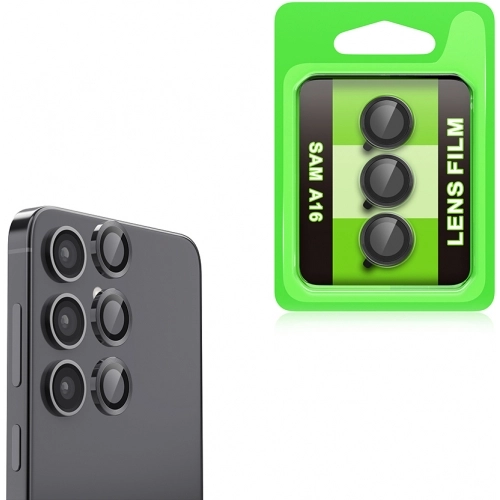 Samsung Galaxy A16 Lens Kamera Koruyucu Parmak İzi Bırakmaz CL-07 - Siyah