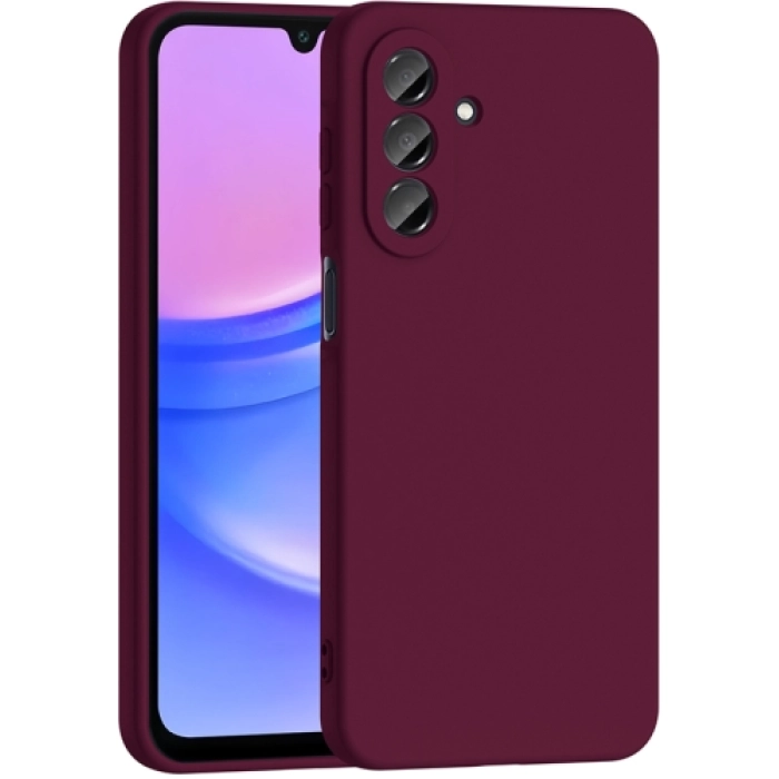 Samsung Galaxy A17 Kılıf İçi Kadife Mat Mara Lansman Silikon Kapak  - Koyu Mor
