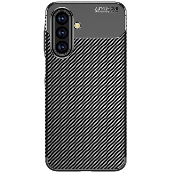 Samsung Galaxy A17 Kılıf Silikon Parmak İzi Bırakmayan Karbon Soft Negro Kapak - Siyah