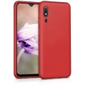 Samsung Galaxy A2 Core Kılıf İnce Soft Mat Renkli Esnek Silikon Kapak - Kırmızı