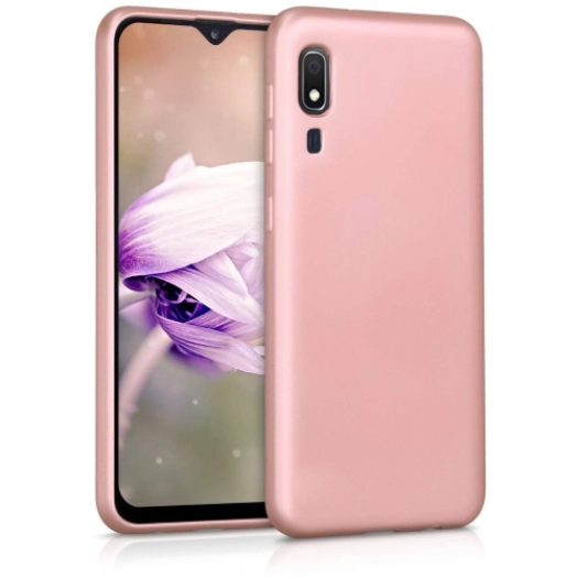Samsung Galaxy A2 Core Kılıf İnce Soft Mat Renkli Esnek Silikon Kapak - Rose Gold
