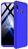 Samsung Galaxy A20 Kılıf 3 Parçalı 360 Tam Korumalı Rubber AYS Kapak  - Mavi