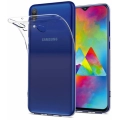 Samsung Galaxy A20 Kılıf Kamera Korumalı Esnek Silikon Kapak - Şeffaf