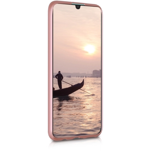 Samsung Galaxy A20e Kılıf İnce Soft Mat Renkli Esnek Silikon Kapak - Gold