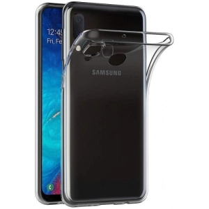 Samsung Galaxy A20e Kılıf Kamera Korumalı Esnek Silikon Kapak - Şeffaf