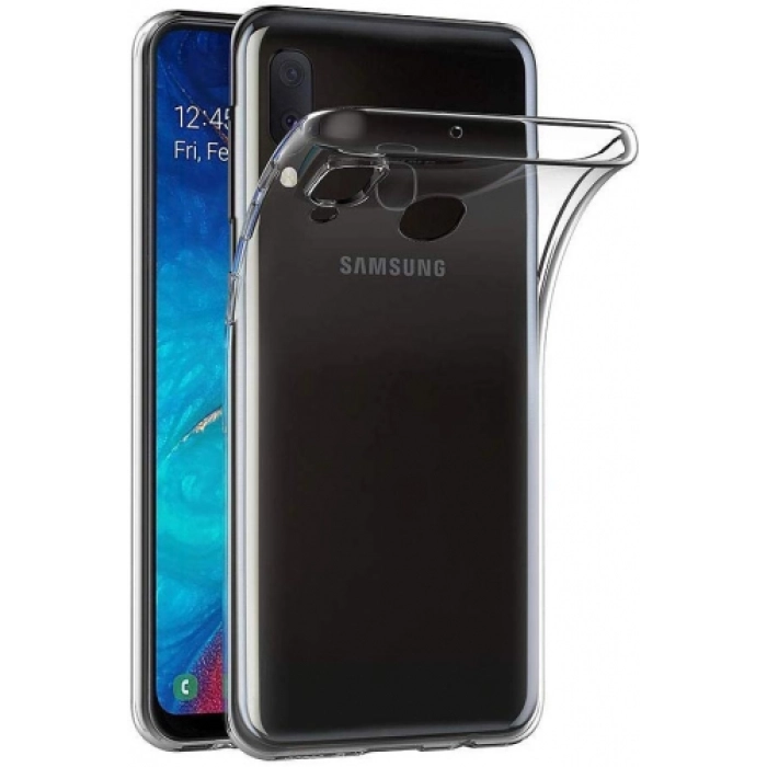 Samsung Galaxy A20e Kılıf Kamera Korumalı Esnek Silikon Kapak - Şeffaf