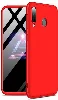 Samsung Galaxy A20s Kılıf 3 Parçalı 360 Tam Korumalı Rubber AYS Kapak  - Kırmızı