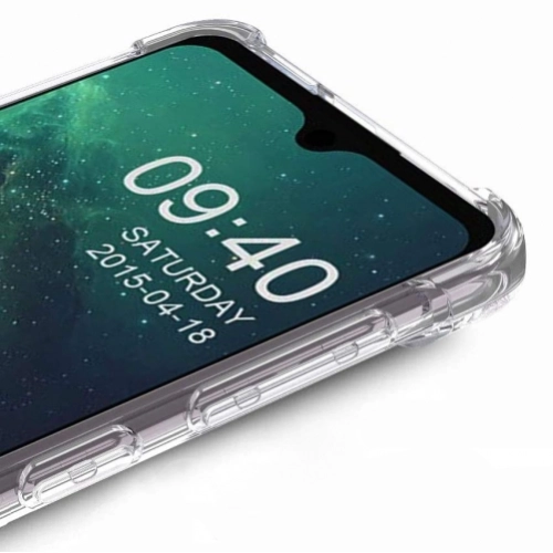 Samsung Galaxy A21 Kılıf Silikon Köşe Korumalı Airbag Darbe Emici Kapak - Şeffaf
