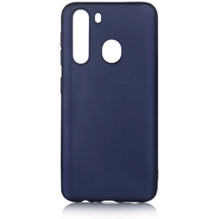 Samsung Galaxy A21 Kılıf İnce Soft Mat Renkli Esnek Silikon Kapak - Lacivert