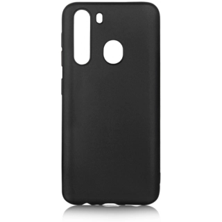 Samsung Galaxy A21 Kılıf İnce Soft Mat Renkli Esnek Silikon Kapak - Siyah