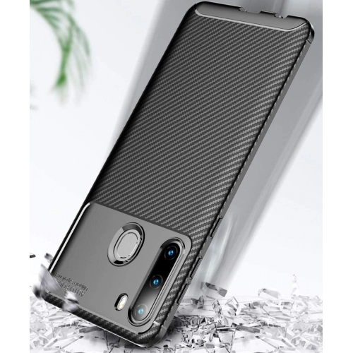 Samsung Galaxy A21 Kılıf Silikon Parmak İzi Bırakmayan Karbon Soft Negro Kapak - Siyah