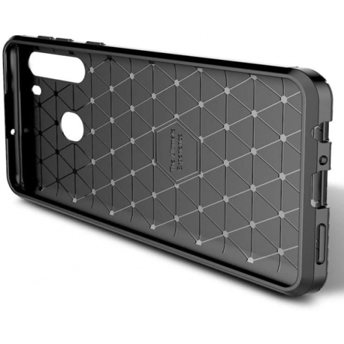 Samsung Galaxy A21 Kılıf Silikon Parmak İzi Bırakmayan Karbon Soft Negro Kapak - Siyah