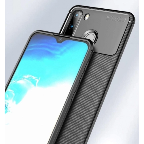 Samsung Galaxy A21 Kılıf Silikon Parmak İzi Bırakmayan Karbon Soft Negro Kapak - Siyah