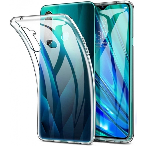 Samsung Galaxy A21 Kılıf Kamera Korumalı Esnek Silikon Kapak - Şeffaf