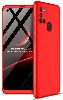 Samsung Galaxy A21s Kılıf 3 Parçalı 360 Tam Korumalı Rubber AYS Kapak - Kırmızı