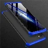 Samsung Galaxy A21s Kılıf 3 Parçalı 360 Tam Korumalı Rubber AYS Kapak - Mavi Siyah