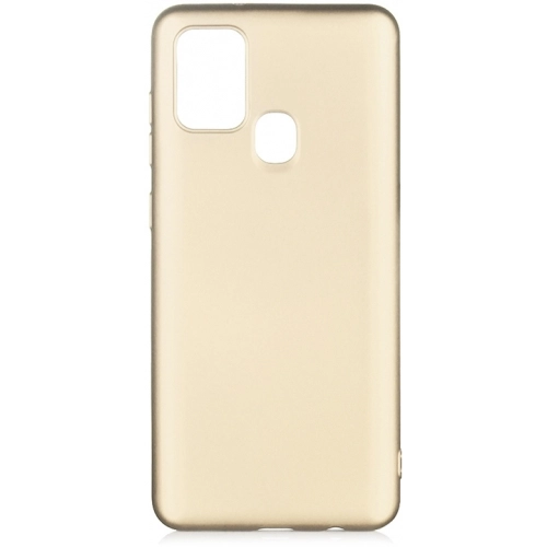 Samsung Galaxy A21s Kılıf İnce Soft Mat Renkli Esnek Silikon Kapak - Gold