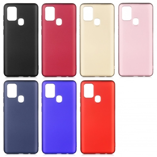 Samsung Galaxy A21s Kılıf İnce Soft Mat Renkli Esnek Silikon Kapak - Siyah