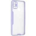 Samsung Galaxy A21s Kılıf Renkli Silikon Kamera Lens Korumalı Şeffaf Parfe Kapak - Lila